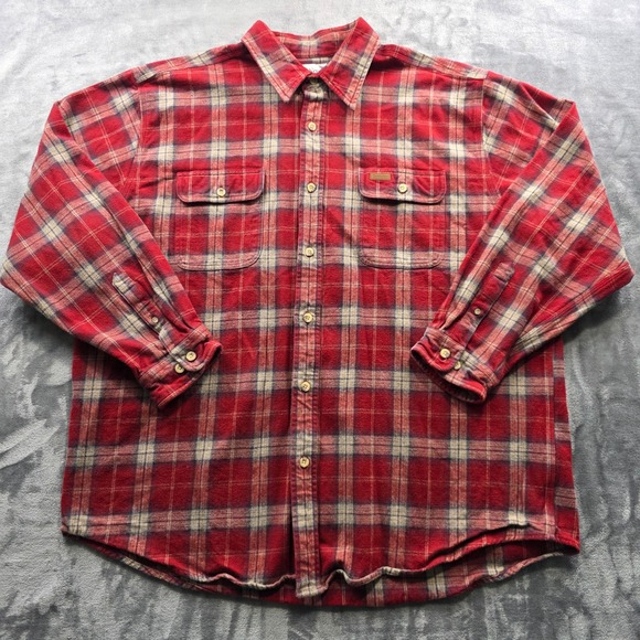Carhartt Other - Carhartt Flannel Shirt 2XL Red Mens Relaxed Fit Cotton Plaid‎ Workwear Button Up